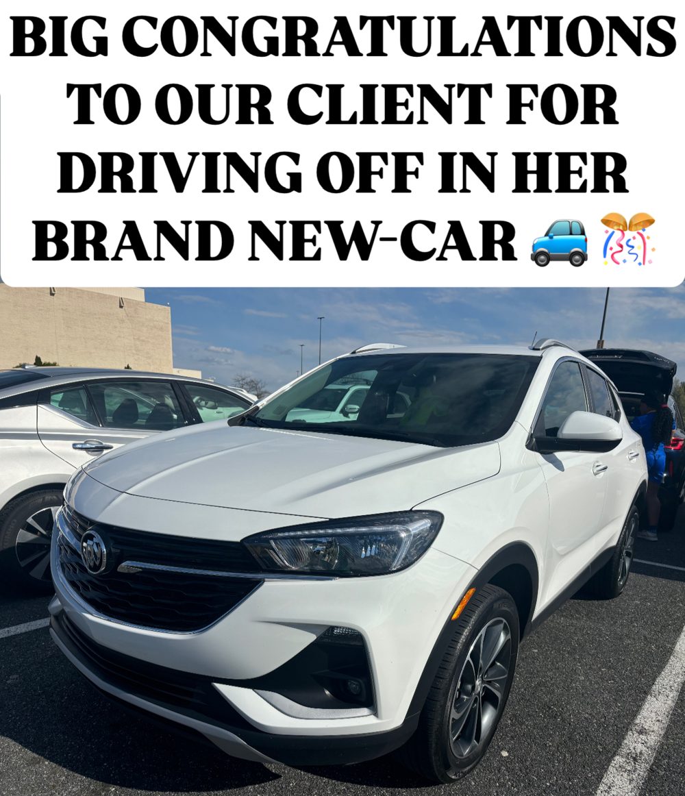 Another client driving off in a new car.